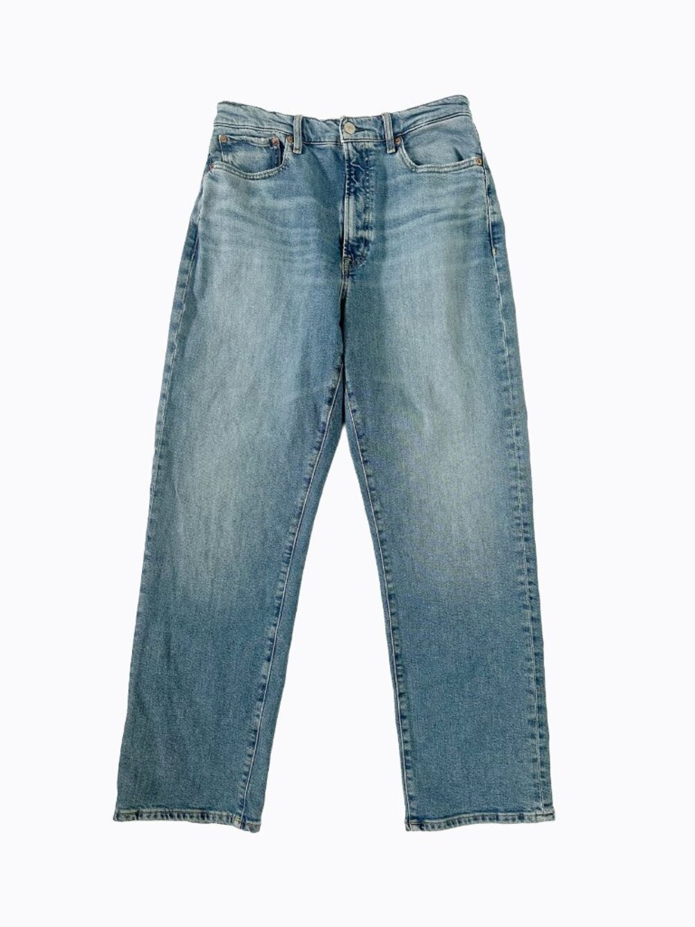 Buck Mason Rider Women’s Jeans 30 High Rise Blue Stretch Ridge Twill Western